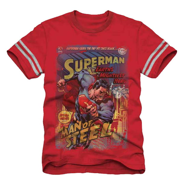 Youth Medium 10/12 Red Long Sleeve T-Shirt Licensed Superman